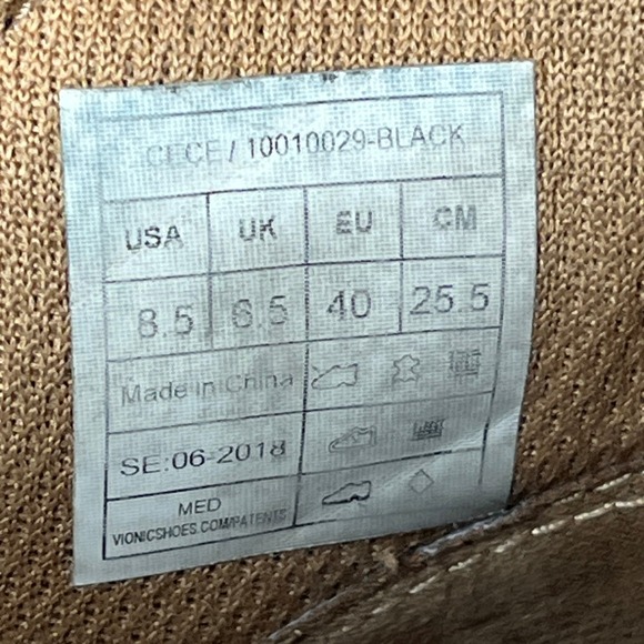 Vionic Cosmic Cece Chelsea Sneaker Boots Black Leather Womens 8.5 UK 6.5 EU 40 - Picture 9 of 9